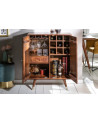 Aparador bar de madera de acacia maciza HEXAGONE