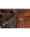Aparador bar de madera de acacia maciza HEXAGONE