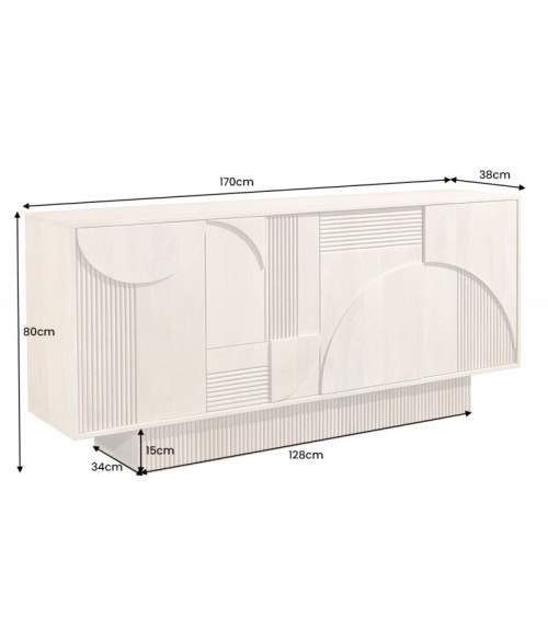 Credenza LUNA in legno di mango e acacia
