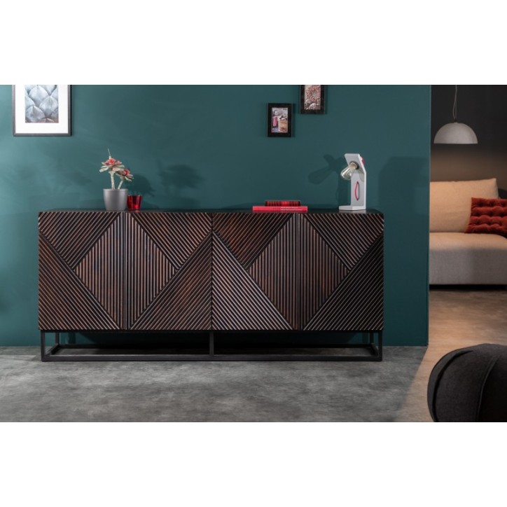 Credenza LOSANGE in legno massello di mango