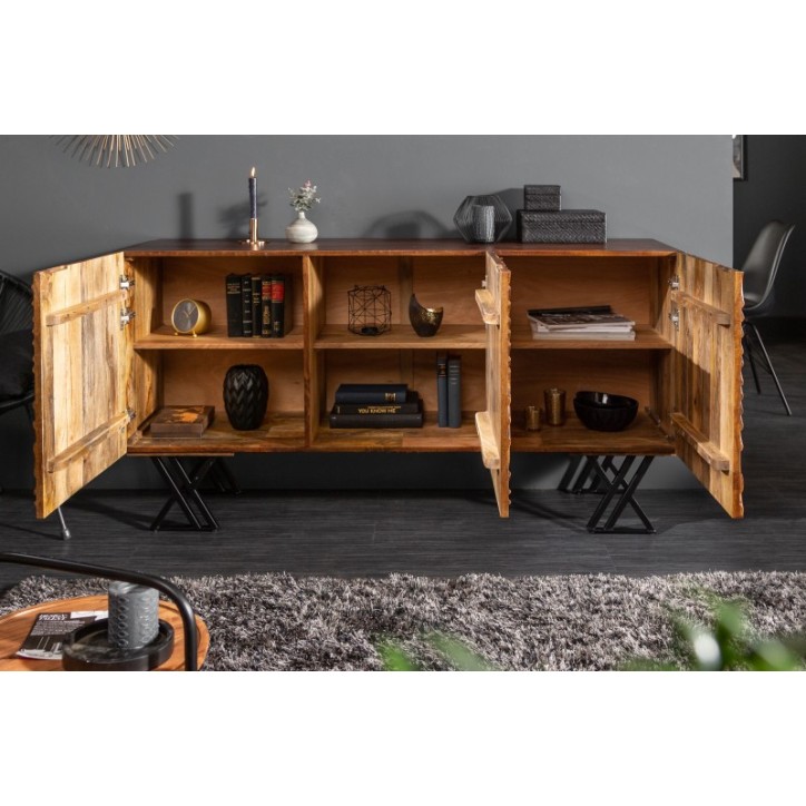Credenza WAVE in legno massello di mango