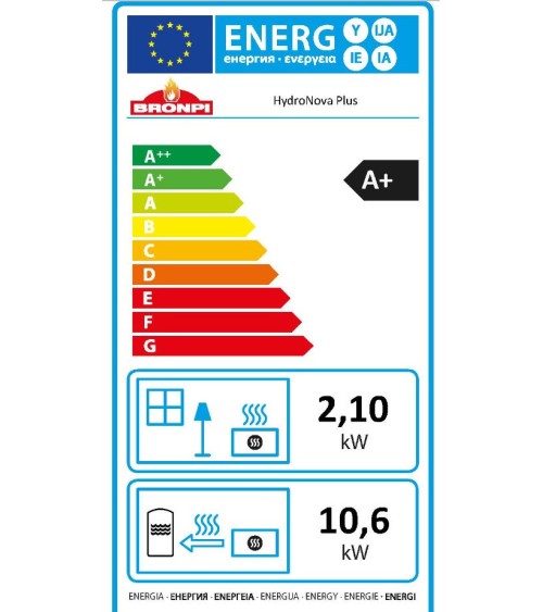 Poêle à bois HYDRONOVA PLUS - 15/10 kw