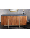Credenza LINE III in legno massiccio di mango + marmo