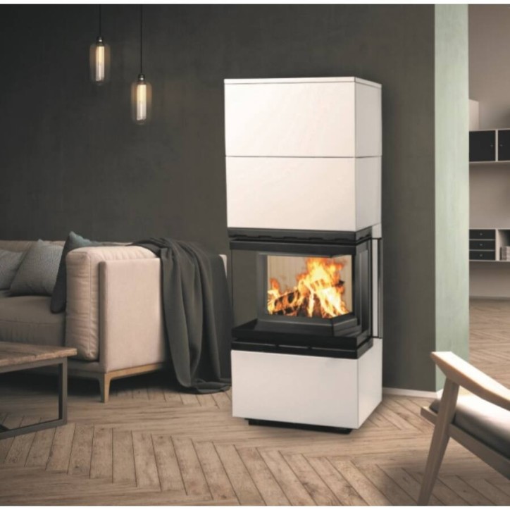 Insert de cheminée 60 BU meuble blanc 2 + 2 57x180 CM 4-6 kW Insert de cheminée 60 BU meuble blanc 2 + 2 57x180 CM 4-6 kW