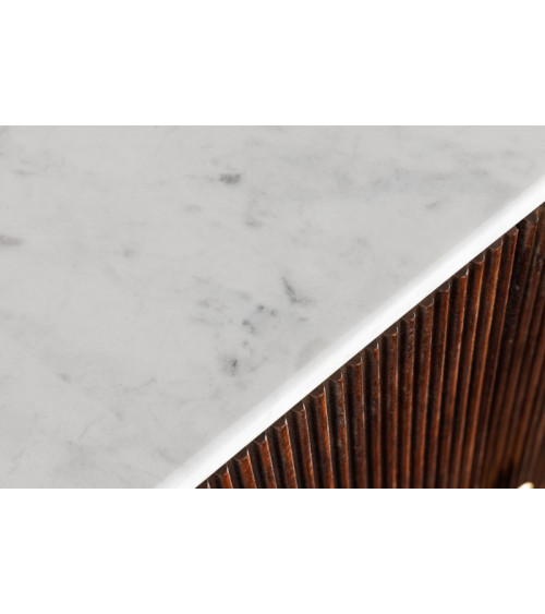 Aparador LINEA de madera maciza de mango + mármol