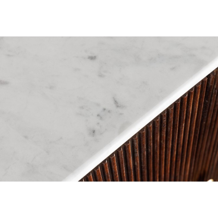 Aparador LINEA de madera maciza de mango + mármol