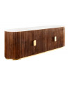 Aparador LINEA de madera maciza de mango + mármol