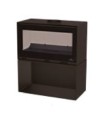 Poêle à bois avec turbines BOX couleur noir 16 kW