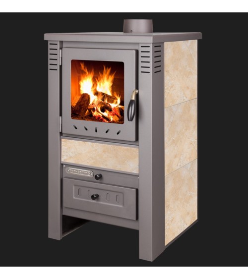 Poêle à bois NOVA beige 48 cm - 7,5 kW