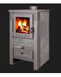 Poêle à bois NOVA gris 48 cm - 7,5 kw