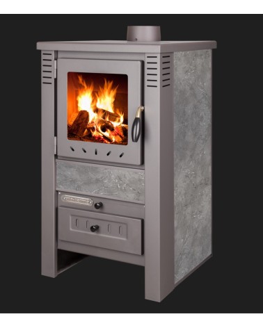 Poêle à bois NOVA gris 48 cm - 7,5 kw