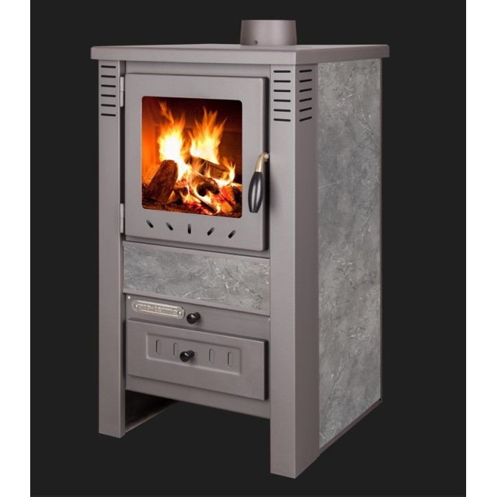 Poêle à bois NOVA gris 48 cm - 7,5 kw Poêle à bois NOVA gris 48 cm - 7,5 kw