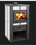Poêle à bois ALPINA blanc 50 cm - 8 kw