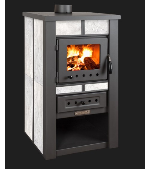 Poêle à bois ALPINA blanc 50 cm - 8 kw