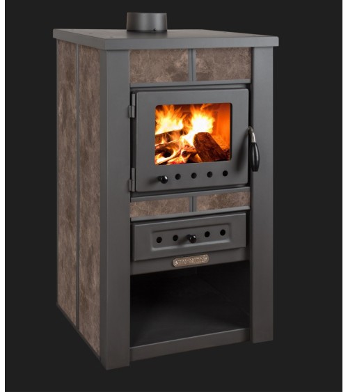 Poêle à bois ALPINA moka 50 cm - 8 kw