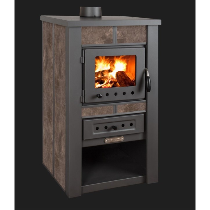 Poêle à bois ALPINA moka 50 cm - 8 kw