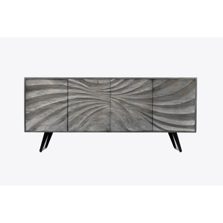 Aparador TWIST de madera maciza de acacia gris Aparador TWIST de madera maciza de acacia gris