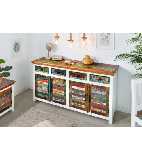 Aparador ECO II em madeira reciclada e madeira de manga 160 cm