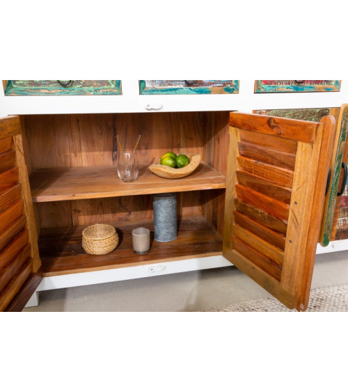 Aparador ECO II em madeira reciclada e madeira de manga 160 cm