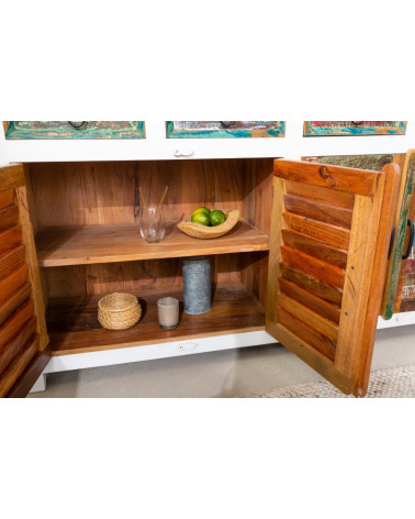 Aparador ECO II em madeira reciclada e madeira de manga 160 cm
