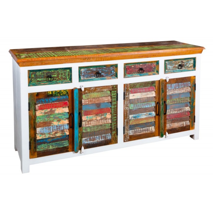 Aparador ECO II em madeira reciclada e madeira de manga 160 cm