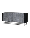 Buffet CROCO gris en bois de manguier
