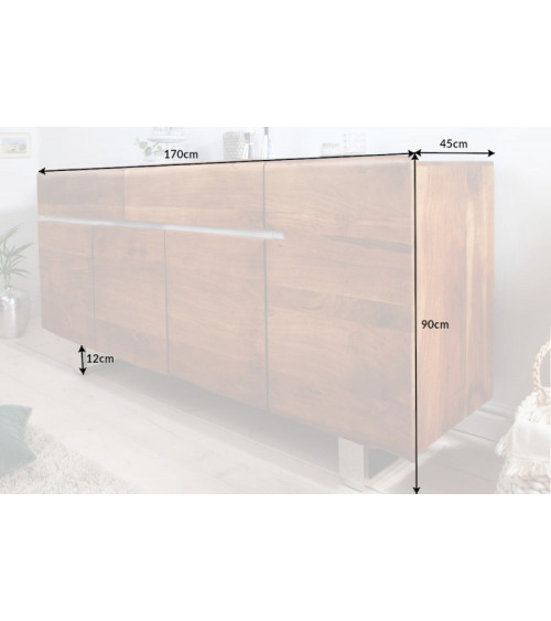 Credenza DREAM II in legno massiccio di acacia 170 cm