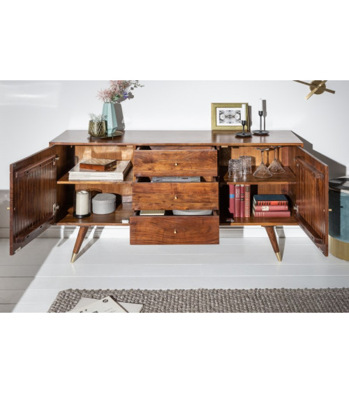 Buffet HEXAGONE bois massif d'acacia