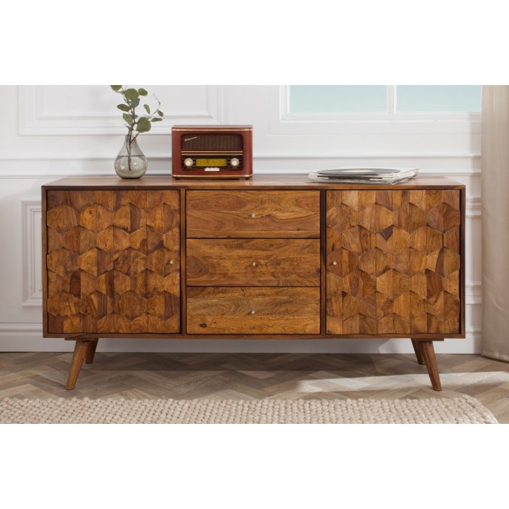 Aparador CUBE de madera de sheesham maciza