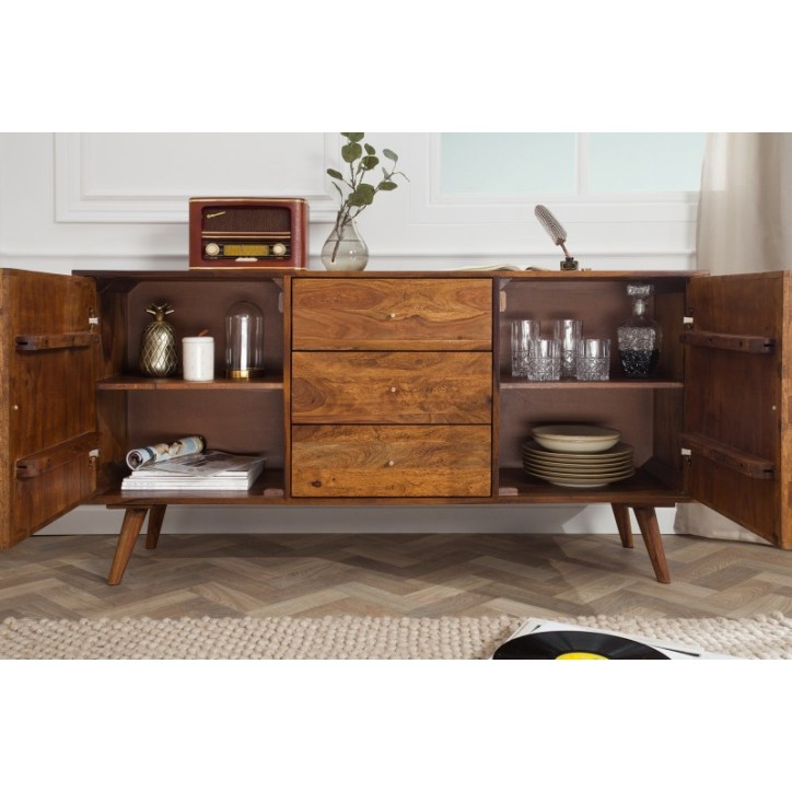 Credenza CUBE in legno massiccio di sheesham