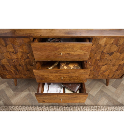 Aparador CUBE de madera de sheesham maciza