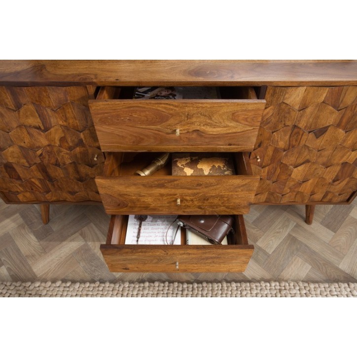 Aparador CUBE de madera de sheesham maciza