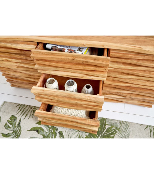 Aparador de madera de acacia maciza RELIEF