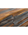 Aparador RELIEF de madera de sheesham maciza gris ahumado
