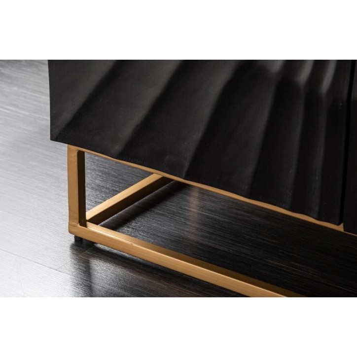 Aparador INFINITY de madera maciza de mango negro 140 cm