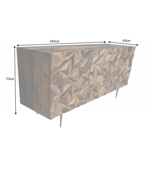 Credenza PRISM in legno di sheesham