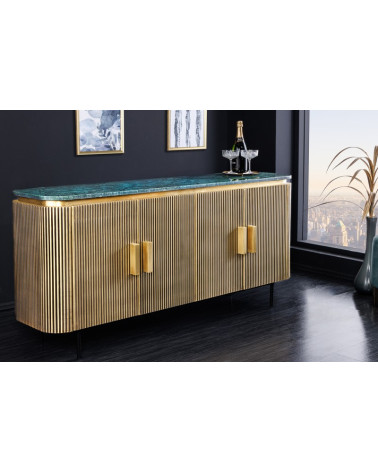 Aparador RETRO de madera maciza de mango y mármol