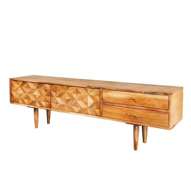 Mueble TV SOLARA de madera maciza de acacia