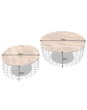 2 tables basses STORAGE en bois de manguier naturel et métal