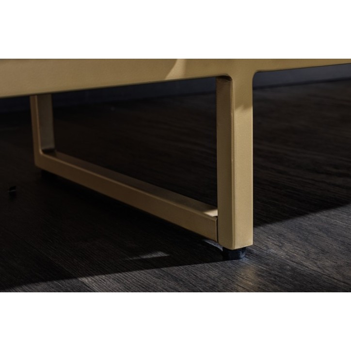 Meuble TV LINE III en bois massif de manguier + marbre