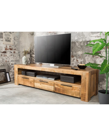 Mueble TV RUSTICO de madera maciza de mango 170 cm