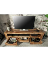 Mueble TV RUSTICO de madera maciza de mango 170 cm