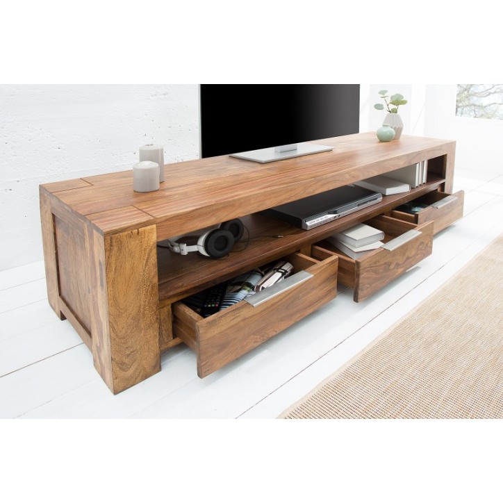 Mobile TV WOOD in legno di sheesham massiccio