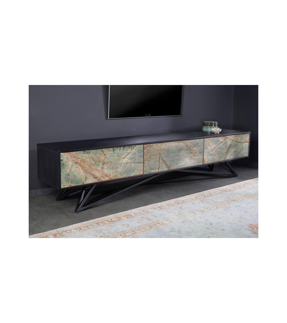 Porta TV STONE in legno di acacia