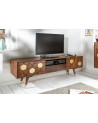 Soporte TV de madera de acacia maciza HEXAGONE