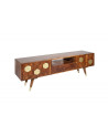 Soporte TV de madera de acacia maciza HEXAGONE