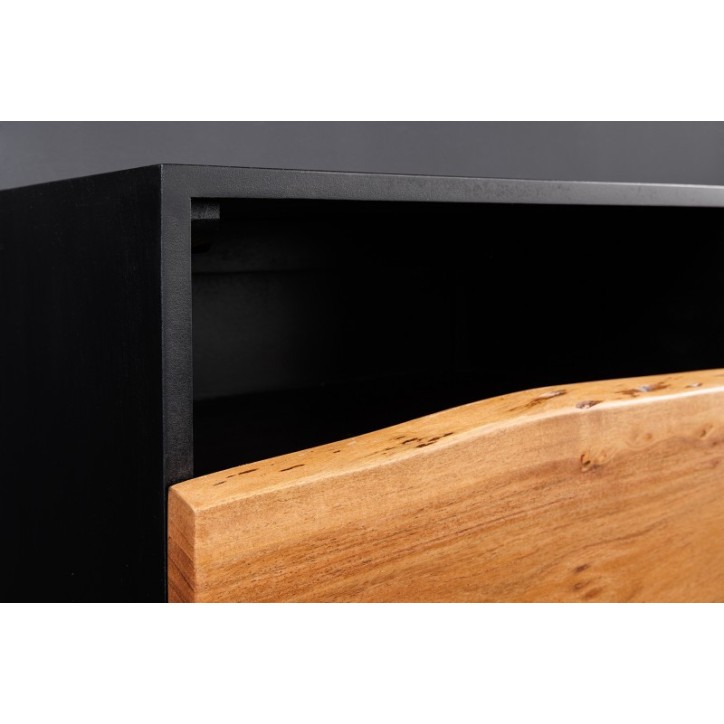 Meuble TV suspendu BRUT en bois d'acacia