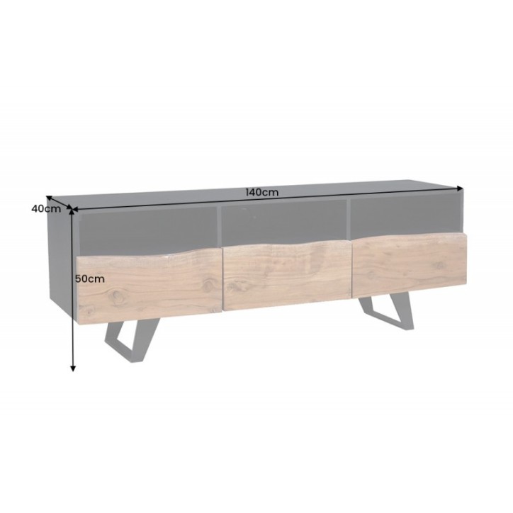 Soporte TV BRUT de madera de acacia Soporte TV BRUT de madera de acacia