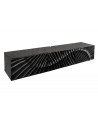 Mueble TV suspendido negro INFINITY de madera maciza de mango