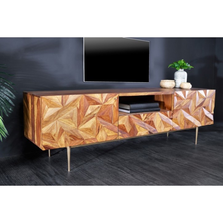 Mueble TV PRISM de madera de sheesham